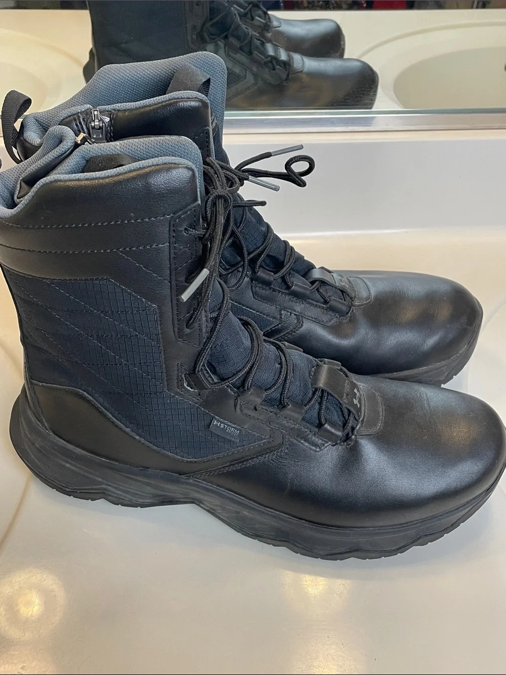 Under Armour Men's Stellar G2 Zip Waterproof Military Tactical Black Boots